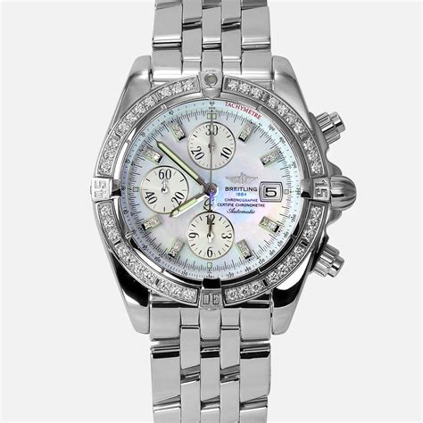 breitling chronometre rubber band diamonds|breitling chronomat watches.